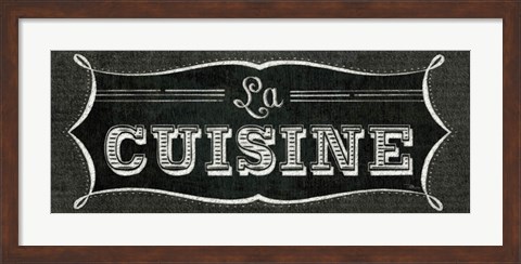 Framed La Cuisine Chalk II Print