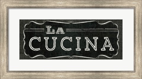 Framed La Cuisine Chalk III Print