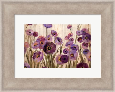 Framed Pink and Purple Flowers Print