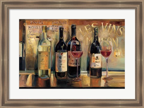 Framed Les Vins Maison Print