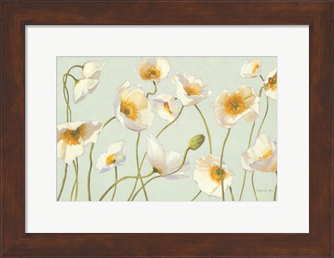 Framed White and Bright Poppies Print