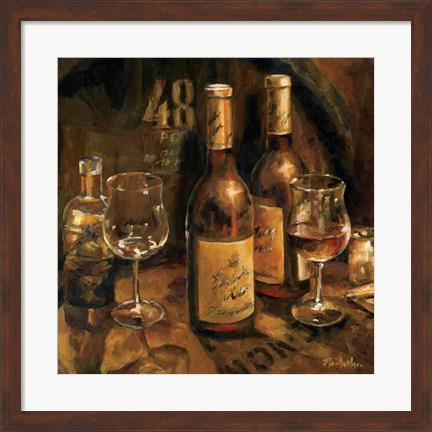 Framed Wine Making Print