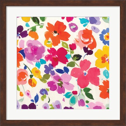 Framed Bright Florals  I Print