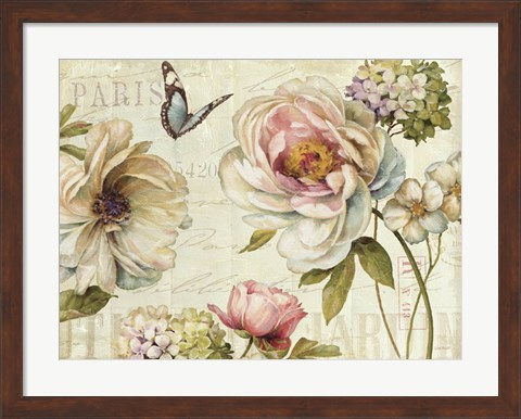 Framed Marche de Fleurs IV Print