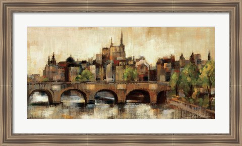 Framed Paris Bridge II Spice Print