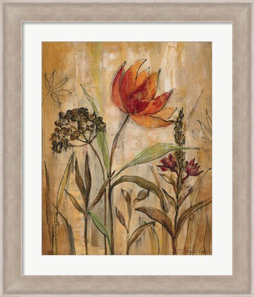 Framed Aquarelle Garden I Print