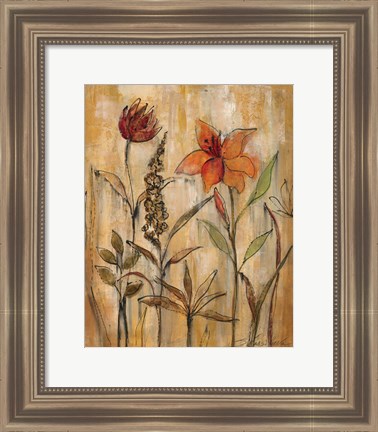 Framed Aquarelle Garden II Print