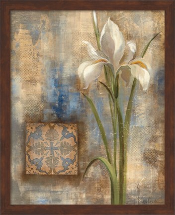 Framed Iris and Tile Print
