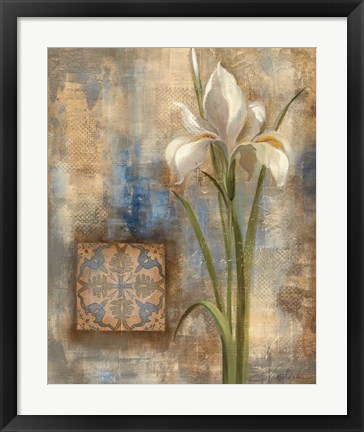 Framed Iris and Tile Print