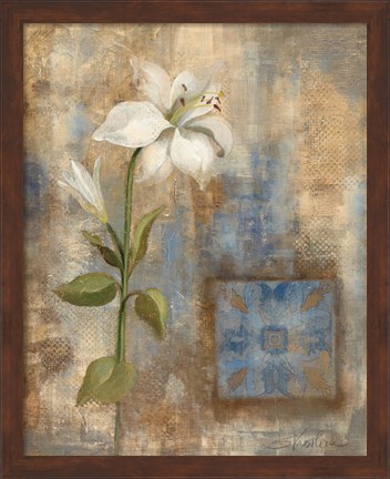 Framed Lily and Tile Print