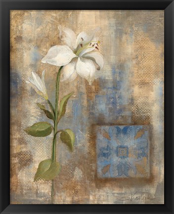 Framed Lily and Tile Print