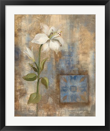 Framed Lily and Tile Print