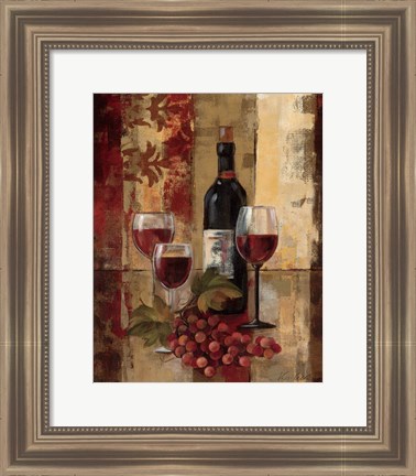 Framed Graffiti and Wine II Print