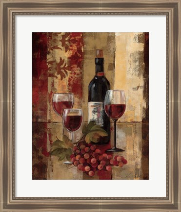 Framed Graffiti and Wine II Print