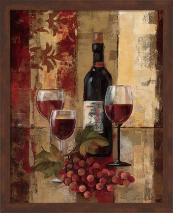 Framed Graffiti and Wine II Print