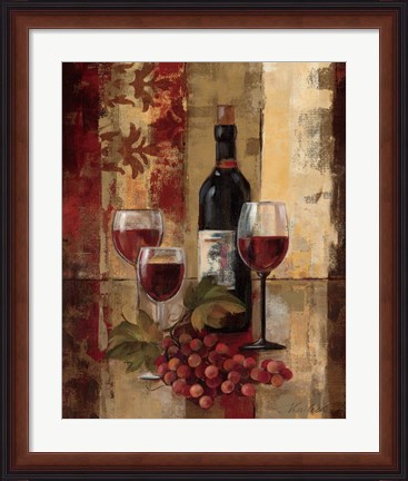 Framed Graffiti and Wine II Print