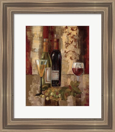 Framed Graffiti and Wine III Print