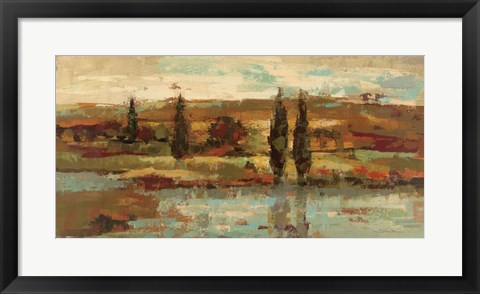 Framed Hot Day by the River Print