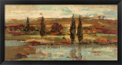 Framed Hot Day by the River Print