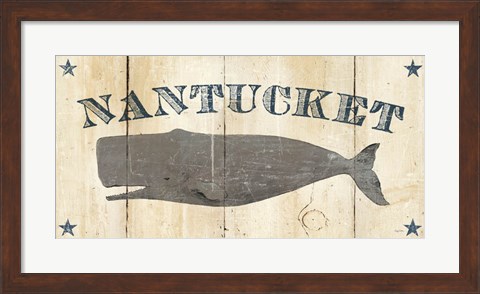 Framed Nantucket Whale Print