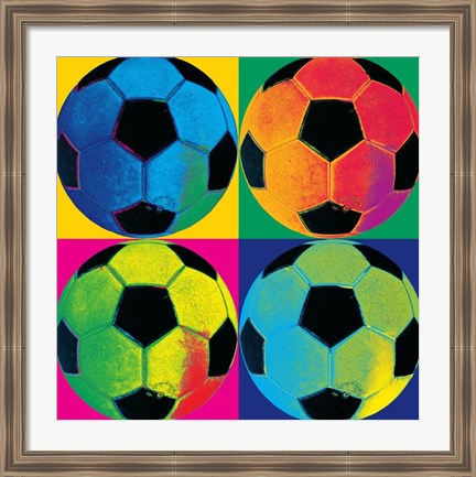 Framed Ball Four-Soccer Print