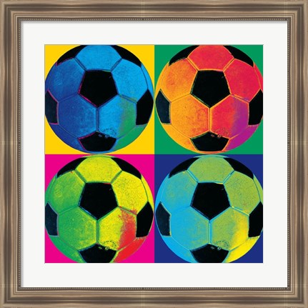 Framed Ball Four-Soccer Print