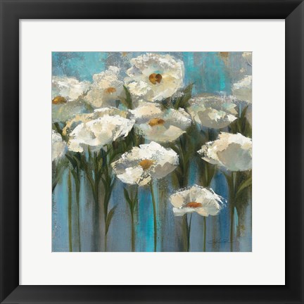 Framed Anemones by the Lake Sq Print