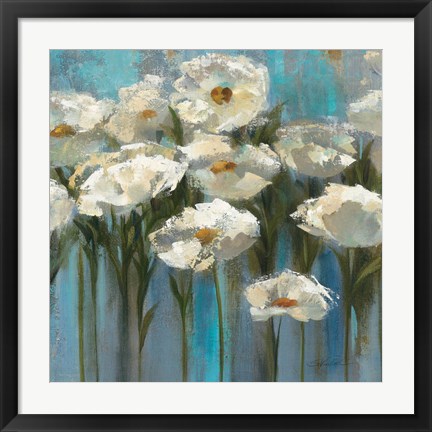 Framed Anemones by the Lake Sq Print