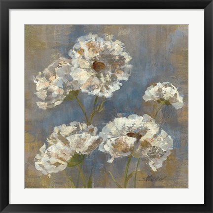 Framed Flowers in Morning Dew I Print