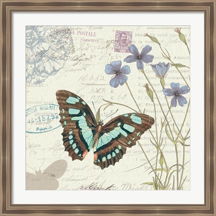 Framed Papillon Tales I Print