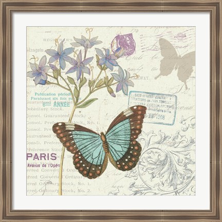 Framed Papillon Tales II Print