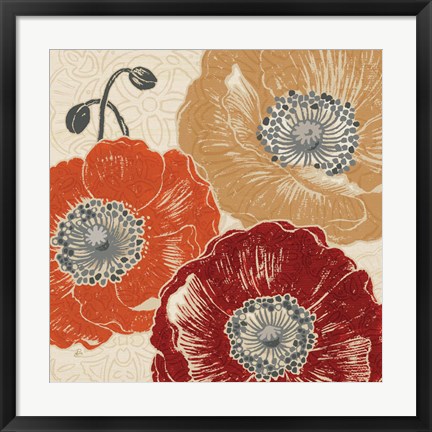 Framed Poppys Touch III Print