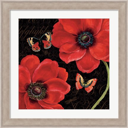 Framed Petals and Wings III Print