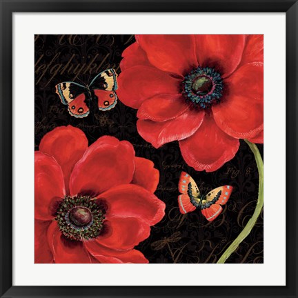 Framed Petals and Wings III Print