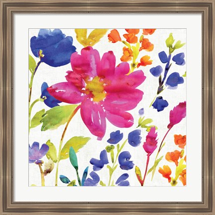 Framed Floral Medley I Print