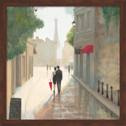 Framed Paris Romance I Print