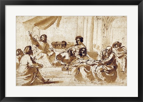 Framed Christ Preaching in the Temple Print