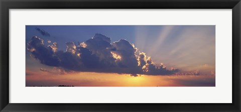 Framed Sunset, Marion County, Illinois, USA Print