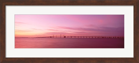 Framed Dawn, Chesapeake Bay Bridge, Maryland, USA Print