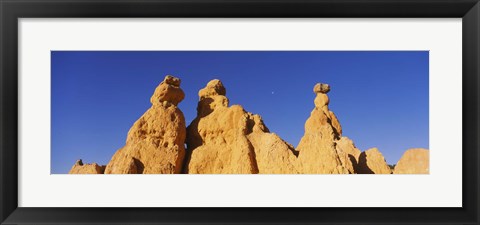 Framed Low angle view of rock formations, Queens Garden, Bryce Canyon National Park, Utah, USA Print