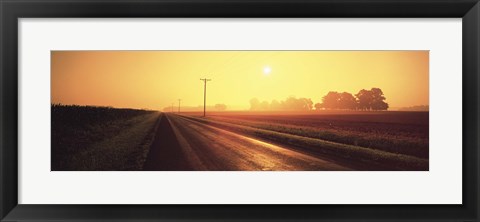 Framed Sunrise Road Maryland USA Print