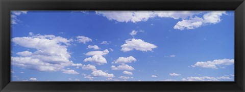 Framed White fluffy clouds Print