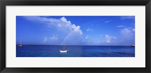 Framed Sailboat Bonaire Netherlands Antilles Print