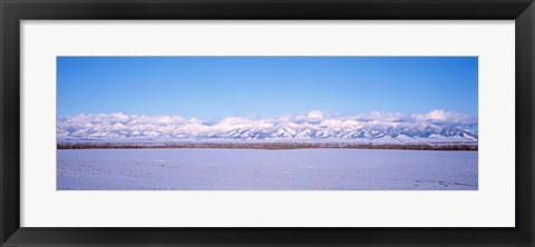 Framed USA, Montana, Bozeman, Bridger Mountains Print