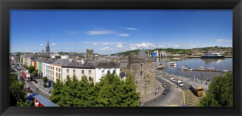 Framed Quayside, Reginald&#39;s Tower, River Suir, Waterford City, County Waterford, Republic of Ireland Print