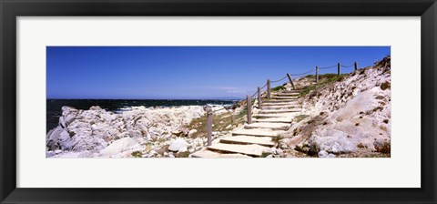 Framed Staircase on the coast, Pacific Grove, Monterey County, California, USA Print