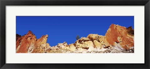 Framed Low angle view of rock formations, Rainbow Valley Conservation Reserve, Northern Territory, Australia Print