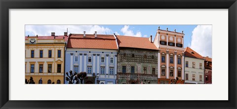 Framed Low angle view of old town houses, Levoca, Slovakia Print