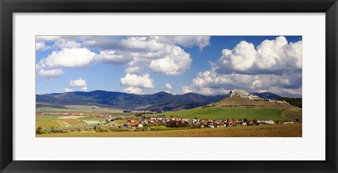 Framed Castle on a hill, Spissky Hrad, Slovakia Print