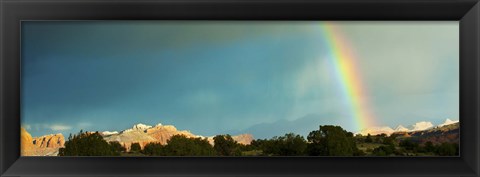 Framed Rainbow over Capitol Reef National Park, Utah, USA Print